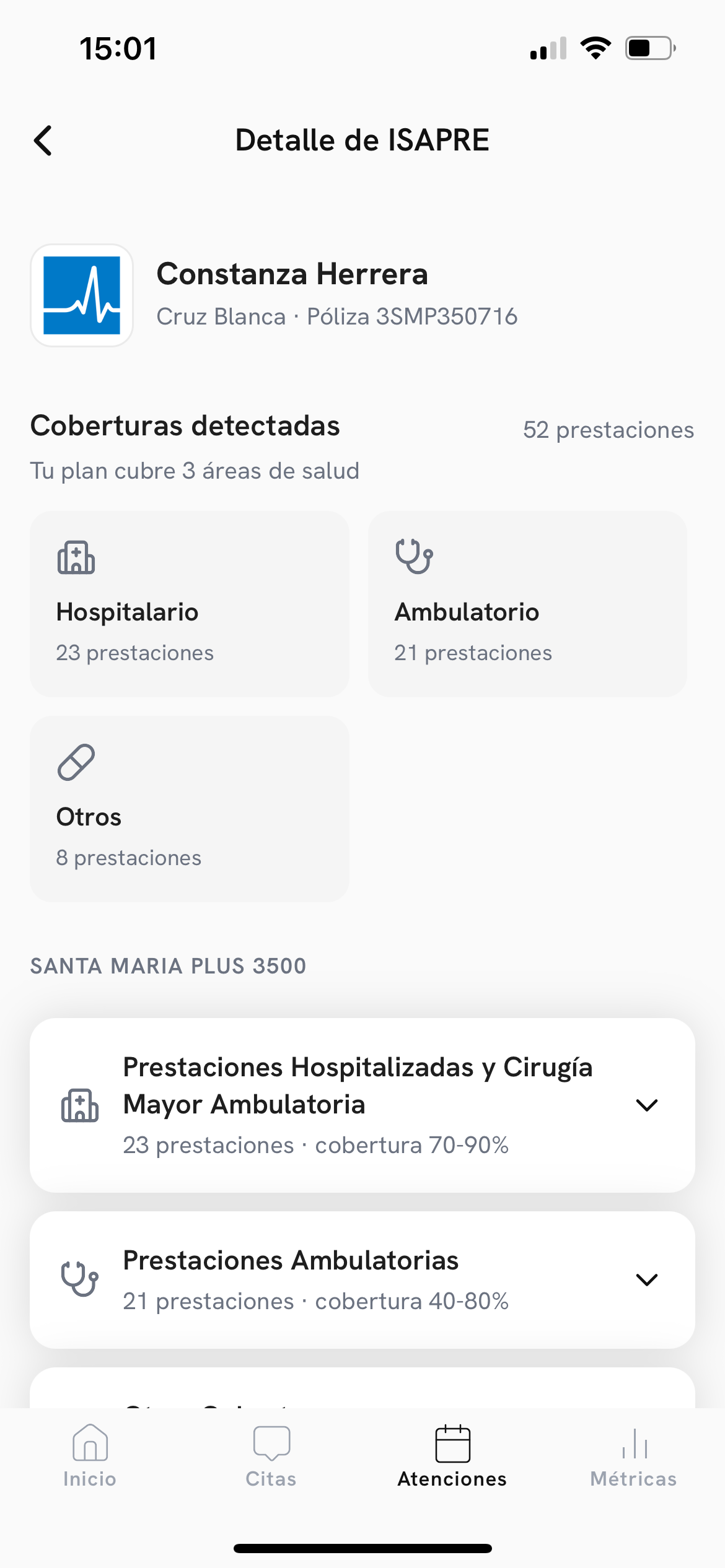 Conexión con Isapre en App Salud para reembolsos automáticos